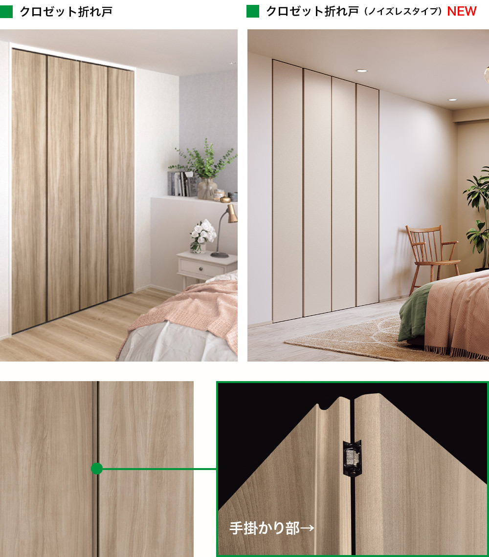 レスフラットデザイン クロゼット折れ戸